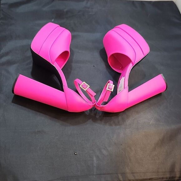 BRAND NEW ALDO CHUNKY HEELS PLATFORM  WOMEN'S ANKLE STRAP SANDAL S2 - Picture 12 of 15